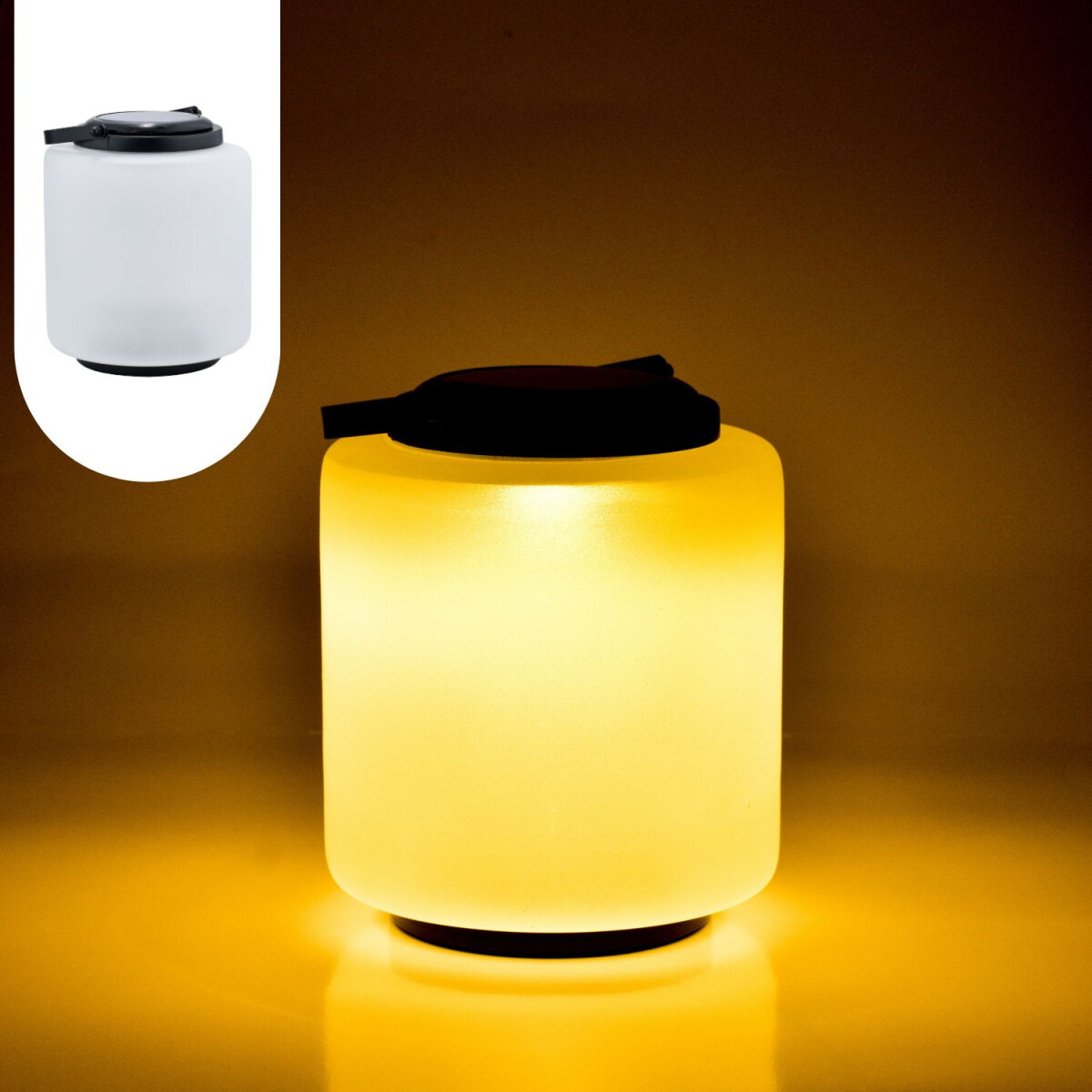 Lanterna solare moderna in vetro, lampad box