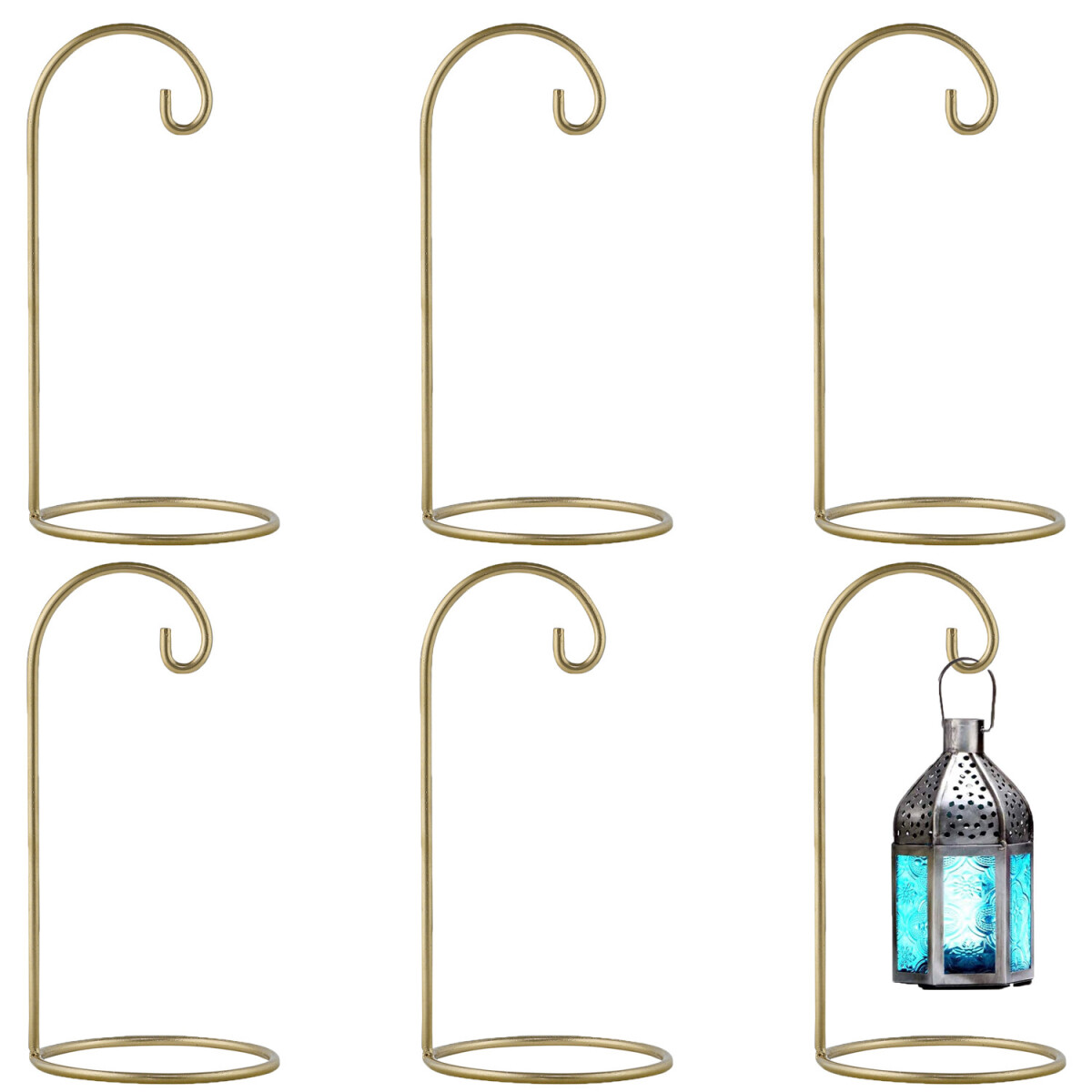 Set da 6 supporti per lanterne Buno Gold, grandi