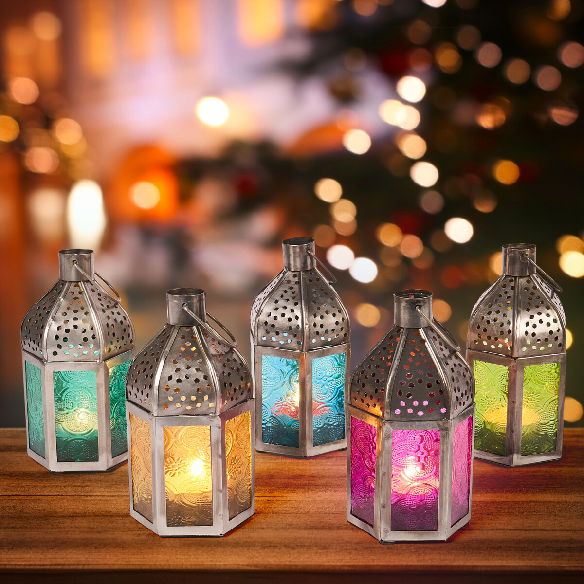Set da 5 lanterne orientali per la decor box