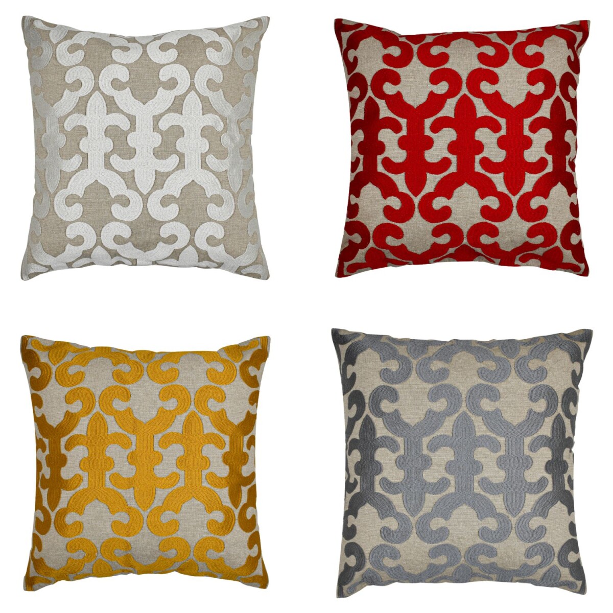Set di 4 federe fatte a mano Kayon multicolore 40x40 cm | De