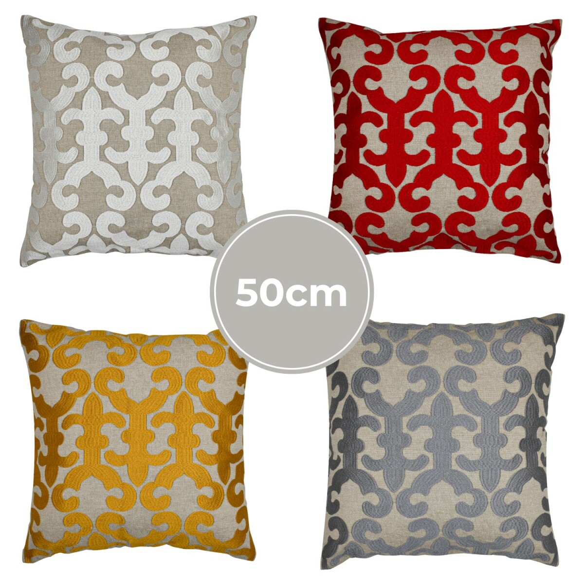 Set di 4 federe fatte a mano Kayon multicolori 50x50 cm | De