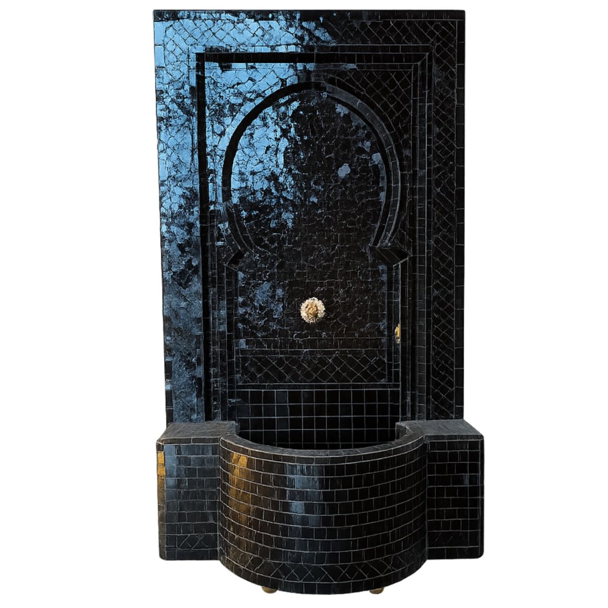 Fontana da giardino marocchina a mosaico 130 cm | Fontana da