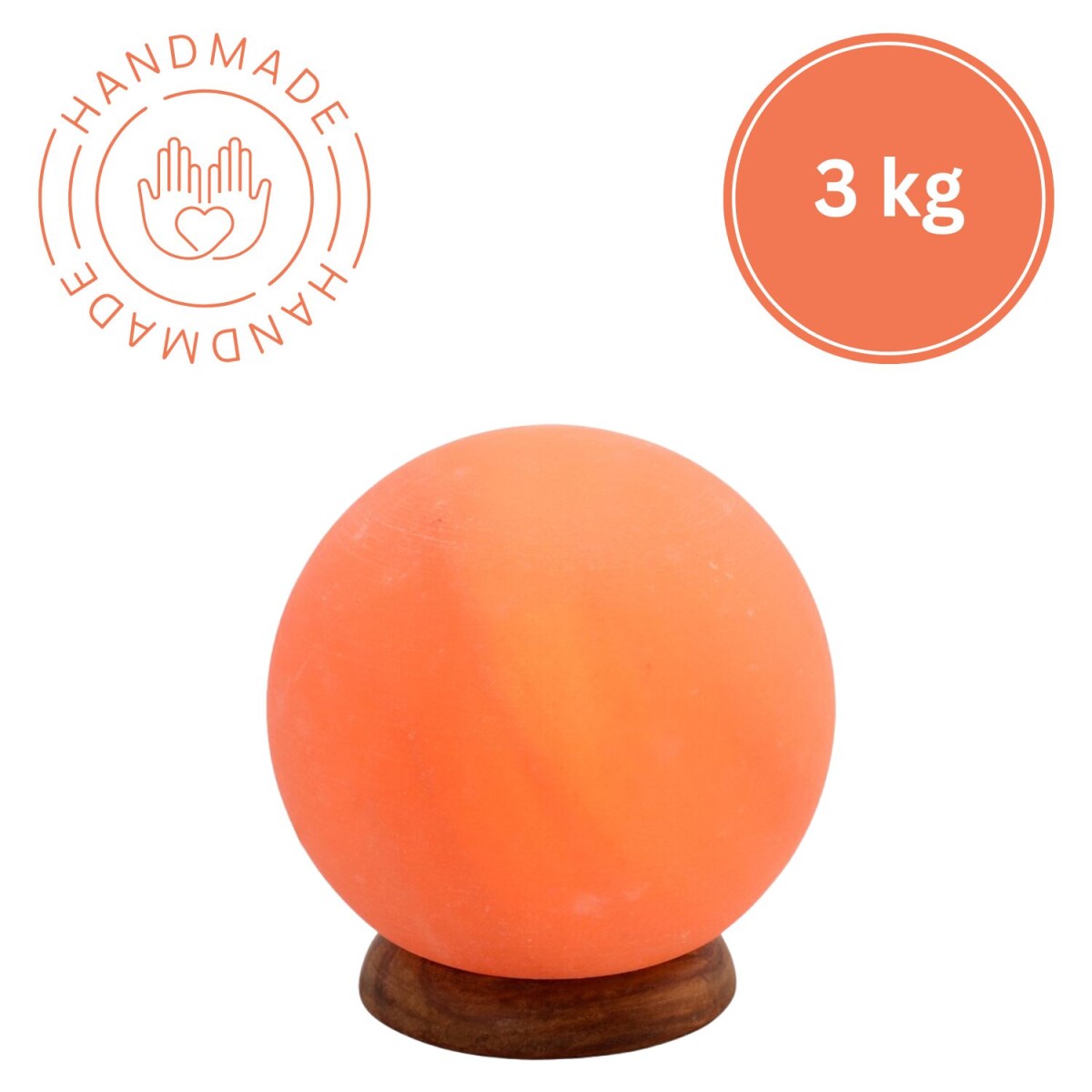 Cristallo di sale illuminato PLANET 3 kg - Cristallo di sale