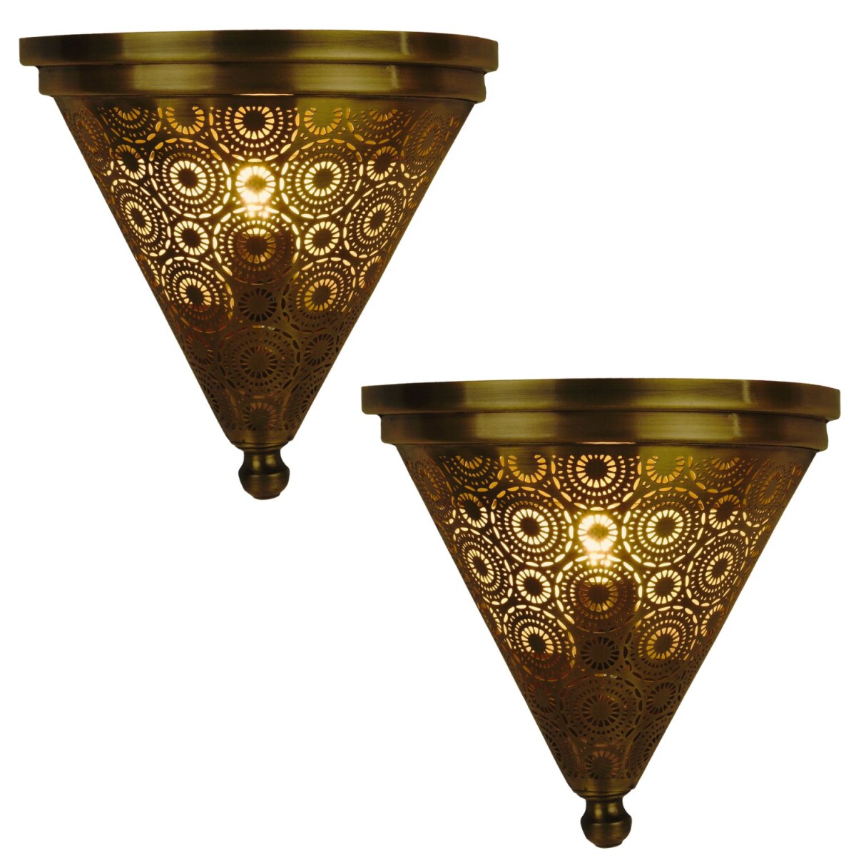 Set da 2 lampade da parete in stile orientale, decorazione d