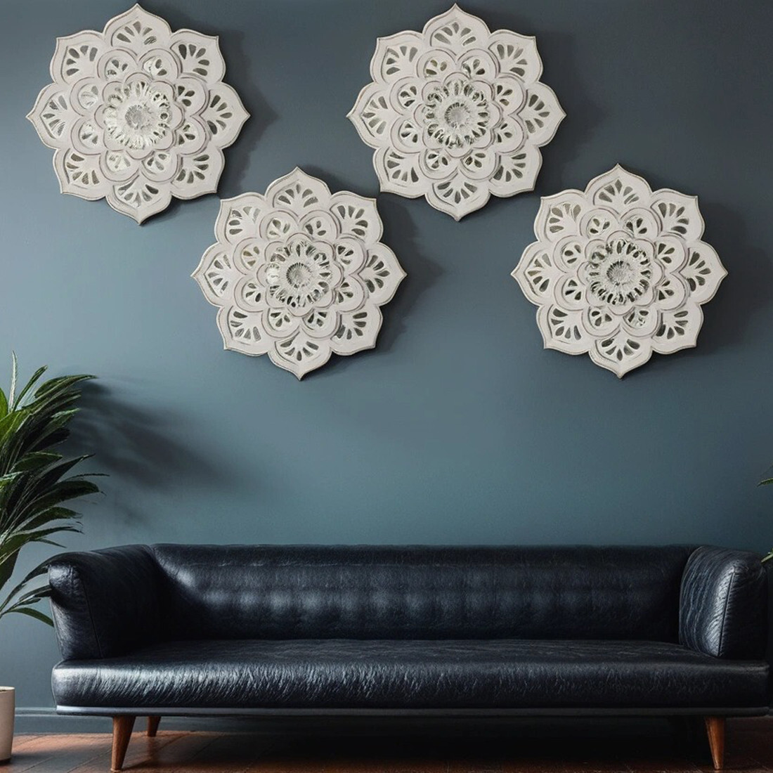 Set da 4 decorazioni da parete vintage i box