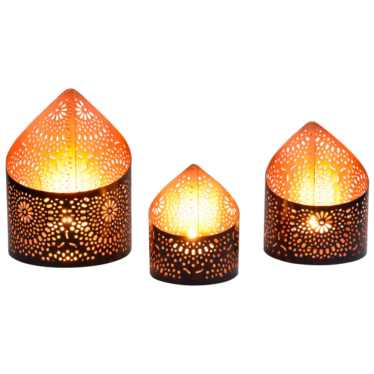 Set da 3 portacandeline decorativi in st box