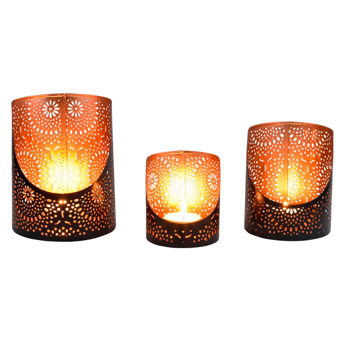 Set da 3 portacandeline decorativi in st box