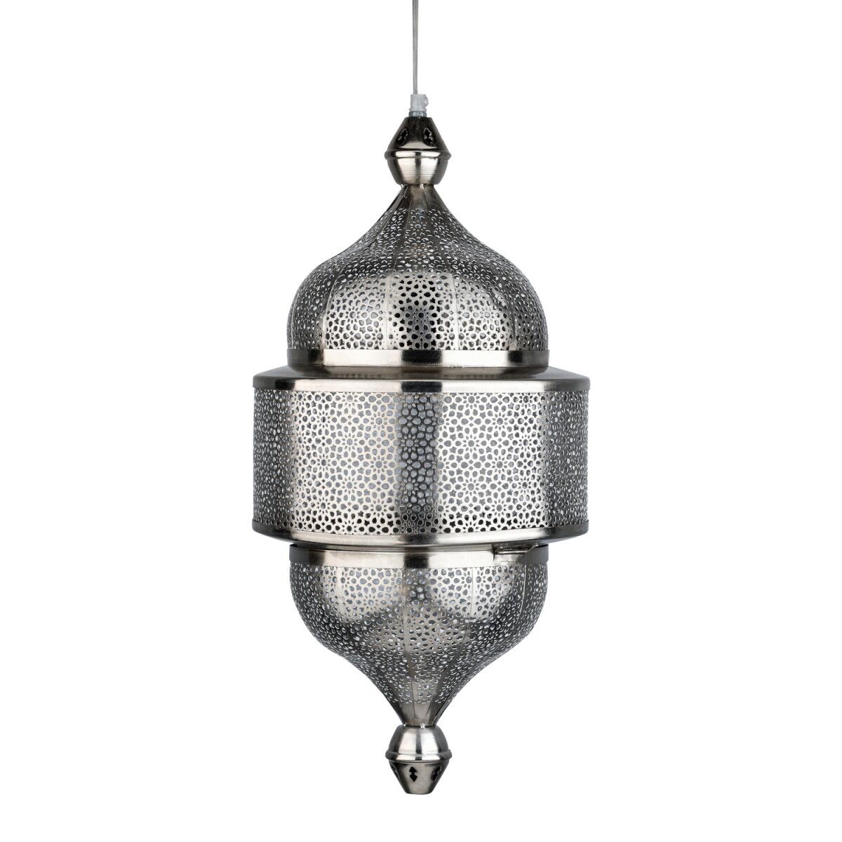 Lampada a sospensione orientale Ihdaa argento 56 cm | Realiz