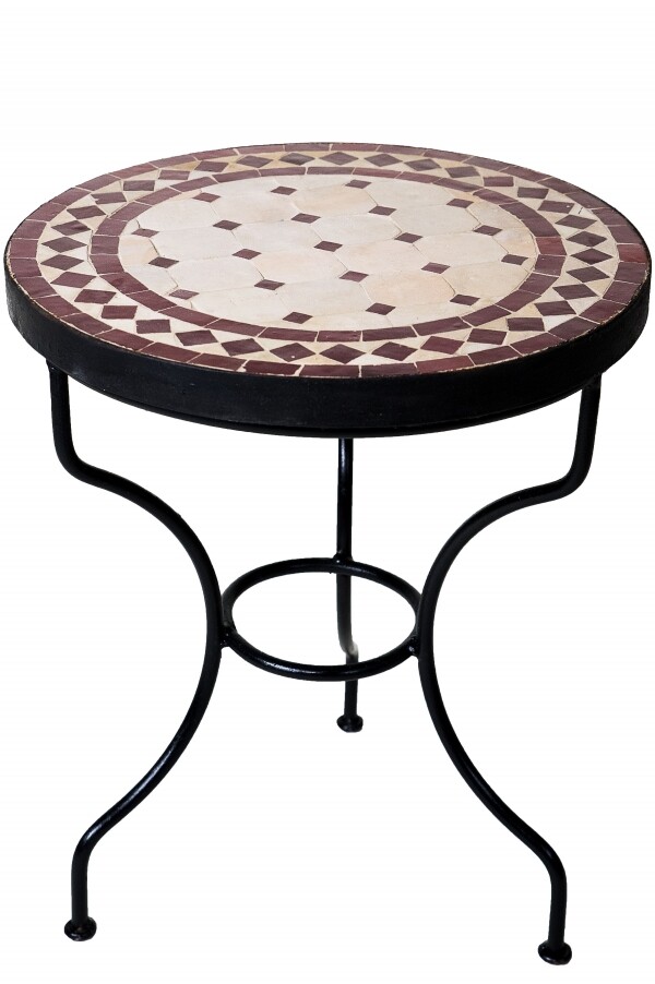 Tavolino a mosaico Marrakech Beige Borde box