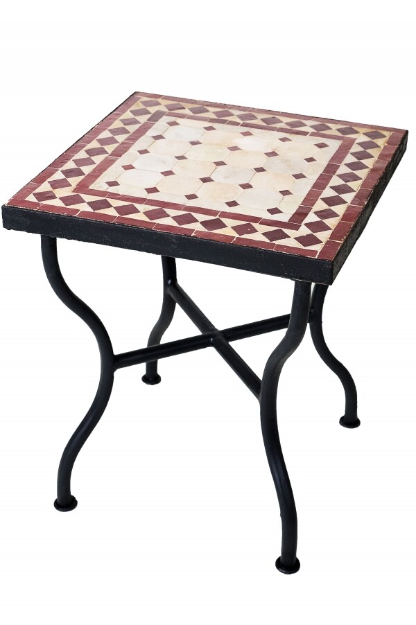 Tavolino a mosaico Marrakech Beige Borde box